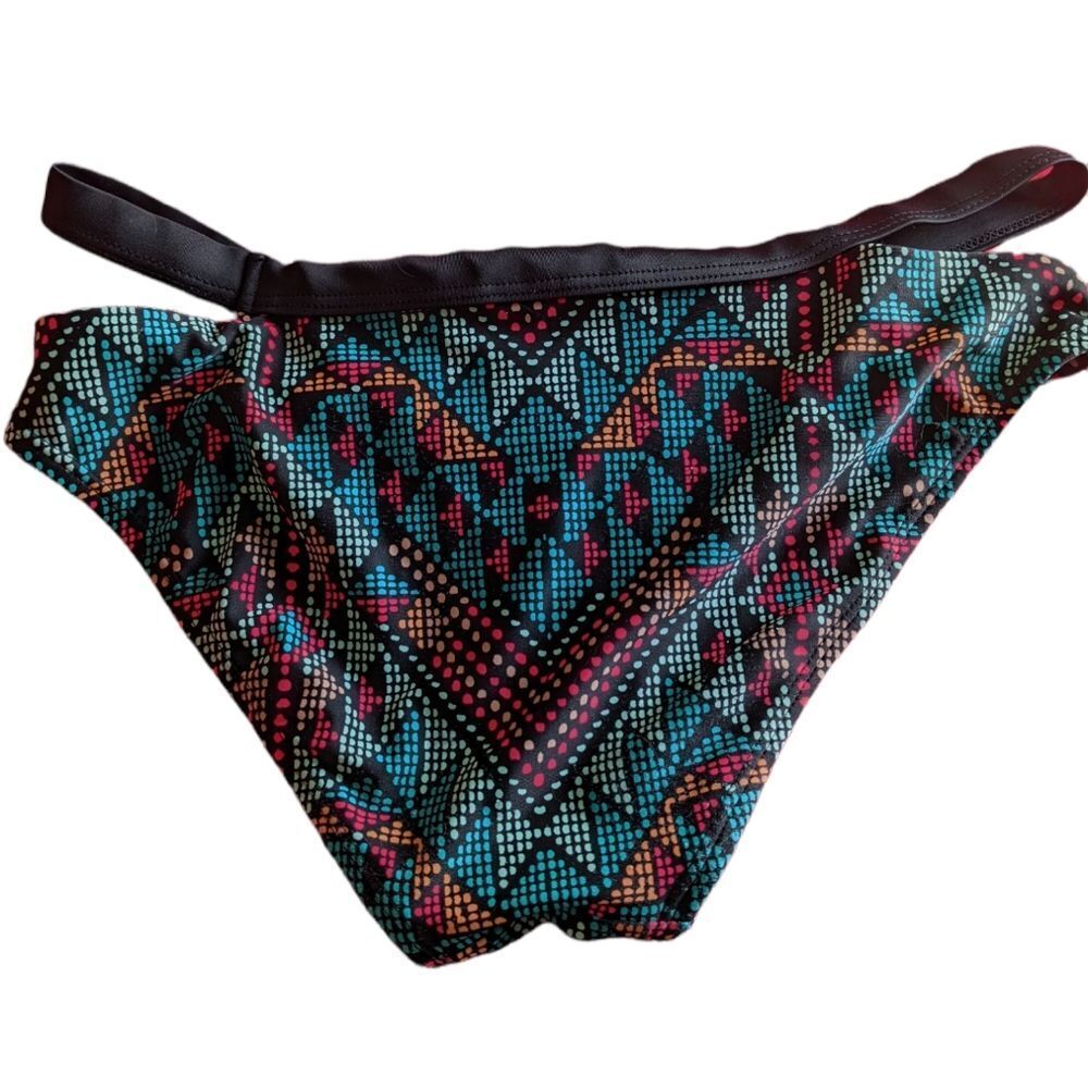 Xhilaration Aztec Cutout Full Coverage Bikini Bottoms Size Small - Picture 2 of 3